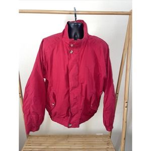 Vintage Eddie Bauer Plaid Lined Men's Red Men’s Size L Lightweight Bomber Style‎